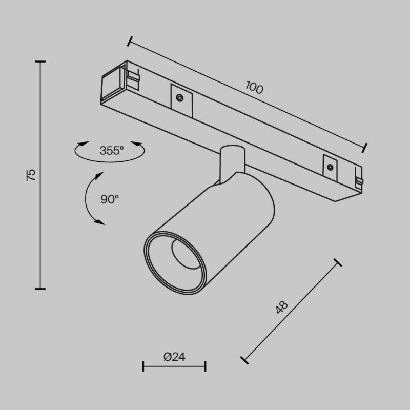 Трековый светильник Maytoni Focus Led TR176-1-3WTW-M-B