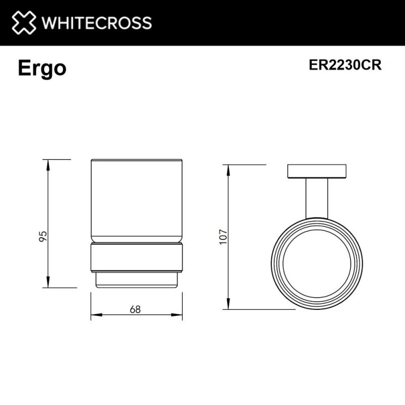 Стакан подвесной WHITECROSS Ergo ER2230CR, хром