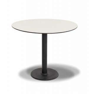 Стол 4SIS Каффе из HPL цвет дуб, подстолье стальное двойное 110х70см BD-3128293