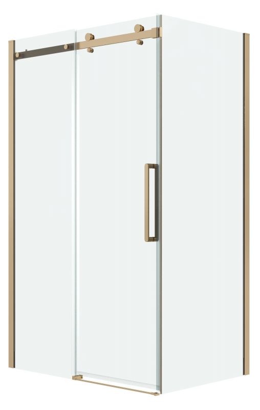 Душевой уголок Grossman Classic 120.K33.04.1580.32.00, 150х80 см, профиль золото сатин, стекло прозрачное фото 1