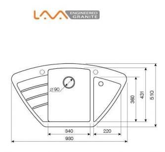 Мойка Lava A2.SAH бежевый