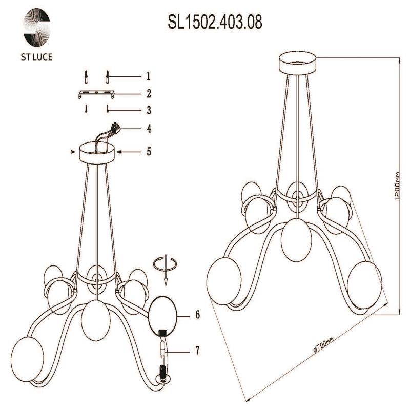 Светильник подвесной ST-Luce LEGATEZZA SL1502.403.08