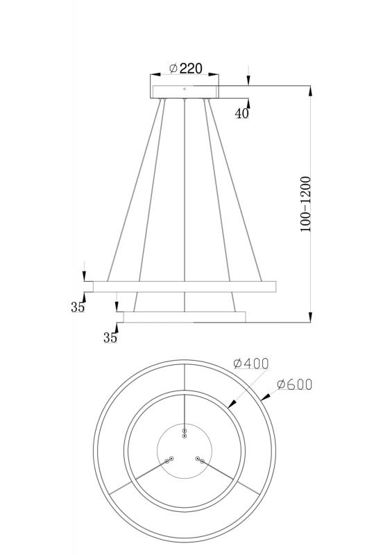 Подвесной светильник Maytoni Rim MOD058PL-L55BS4K фото 7