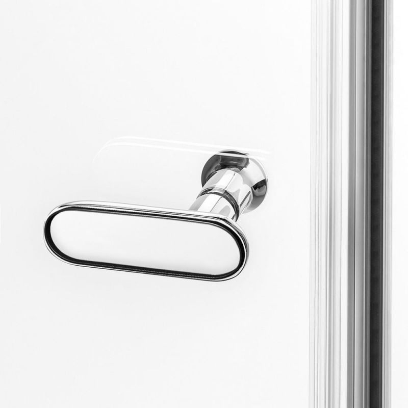 Душевой уголок New Trendy NEW SOLEO 2D 80x90 D-0140A/D-0141A, профиль хром, стекло прозрачное фото 3