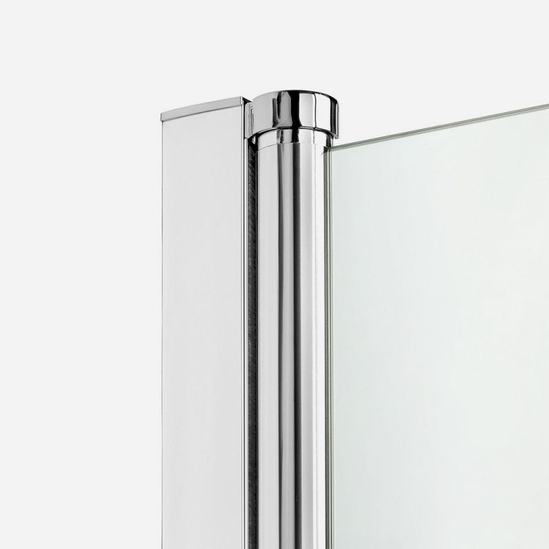 Душевой уголок New Trendy NEW SOLEO 2D 80x90 D-0140A/D-0141A, профиль хром, стекло прозрачное фото 4