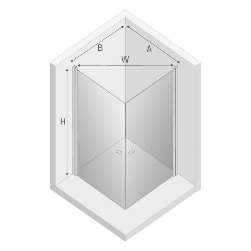 Душевой уголок New Trendy NEW SOLEO 2D 80x90 D-0140A/D-0141A, профиль хром, стекло прозрачное фото 6