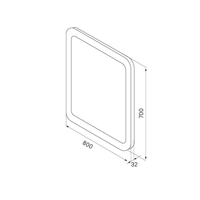 Зеркало Iddis Edifice ЗЛП107 с подсветкой 80х70 см
