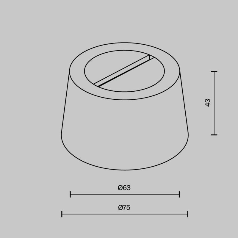 Потолочная чаша Maytoni Accessories for system Parity TRA130RSC-1B накладная, с коннектором питания, черная