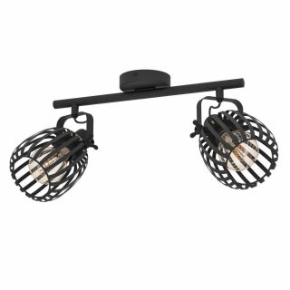 Спот Eglo GIRONA 2Х40W E27 L440 B190 H150 сталь черный матовая 80W 220V 900662