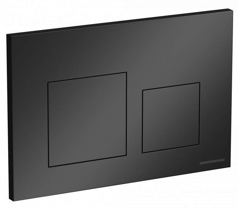 Кнопка смыва Ceramica Nova Balance/Square CN12-002MB, черная матовая фото 1