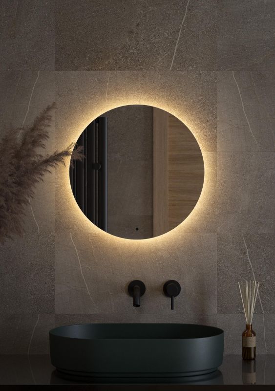 Зеркало для ванной DEFESTO OPTI DF 2852R с LED-подсветкой и ИК - выключателем Ø50см фото 3