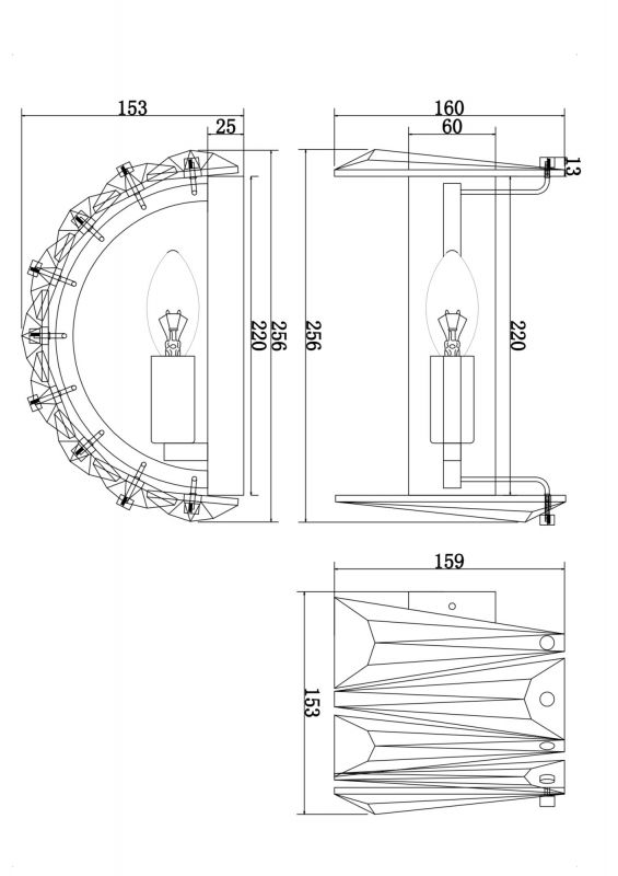 Бра Maytoni Puntes MOD043WL-01CH