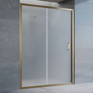 Душевая дверь Vegas Glass ZP 140 05 10, профиль бронзовый, стекло матовое