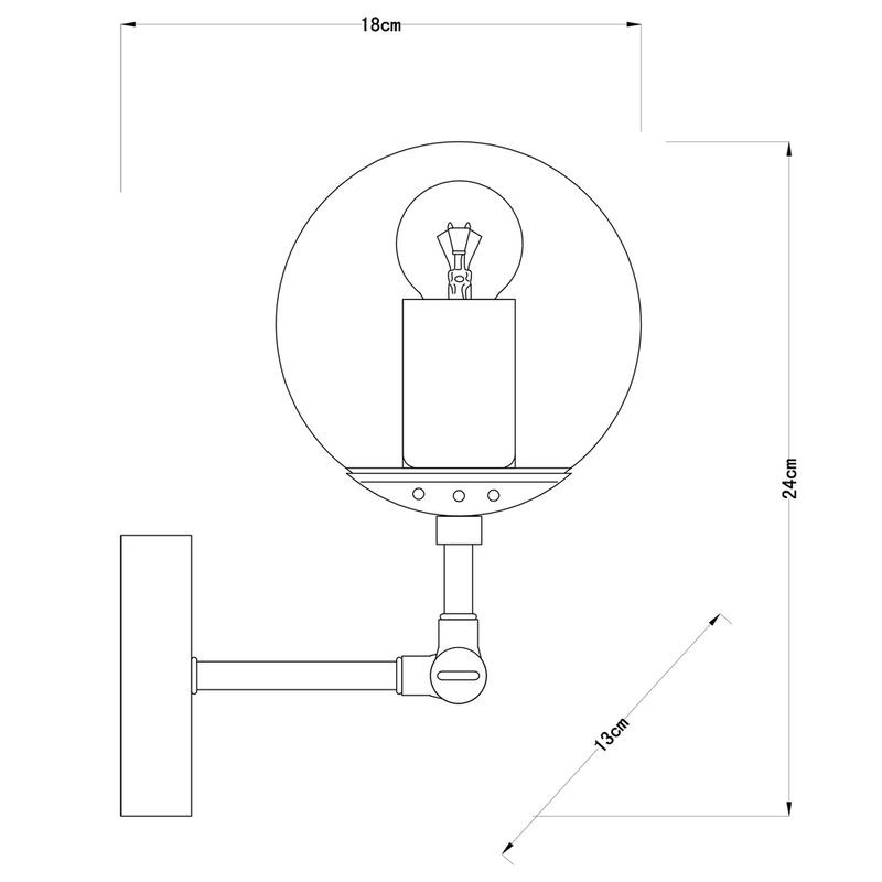 Бра Arte Lamp A1664 A1664AP-1BK фото 4