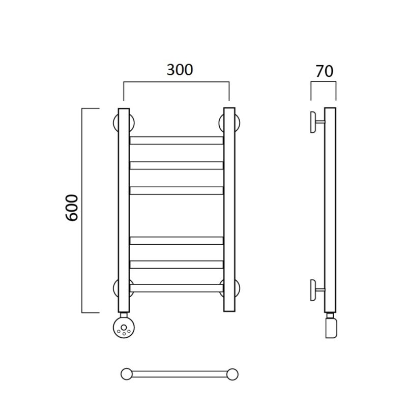 Полотенцесушитель электрический Aquanerzh Прямая 00-12A6030_L