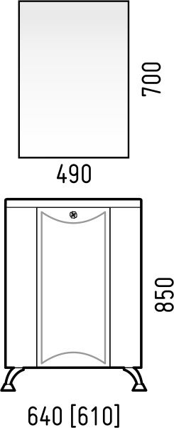 Зеркальный шкаф Corozo Триана SD-00000300 37х70 см