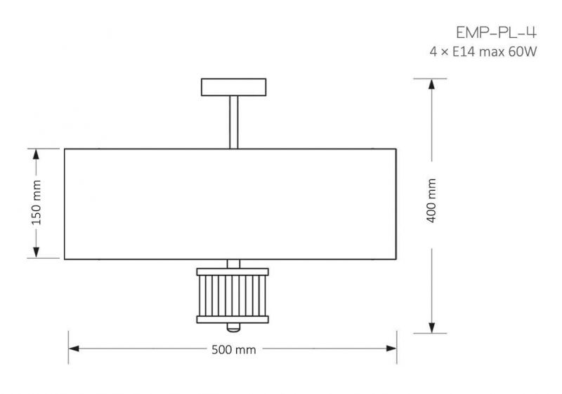 Плафоньер Kutek Mood Empoli EMP-PL-4(N)