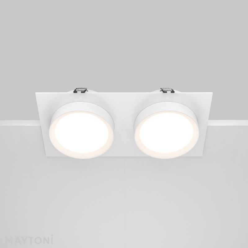 Встраиваемый светильник Maytoni Technical Hoop DL086-02-GX53-SQ-W
