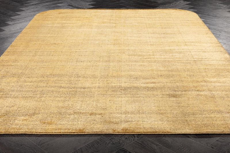 Индийский ковер из шерсти и арт-шёлка Carpet «MURUGAN SHAPE» PLAIN-ANT-GLD-DC01/F033 164 x 234 см