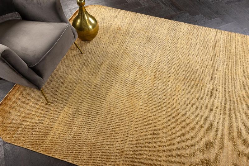 Индийский ковер из шерсти и арт-шёлка Carpet «MURUGAN SHAPE» PLAIN-ANT-GLD-DC01/F033 164 x 234 см