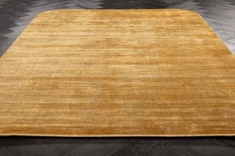 Индийский ковер из шерсти и арт-шёлка Carpet «MURUGAN SHAPE» PLAIN-ANT-GLD-DC01/F033 164 x 234 см