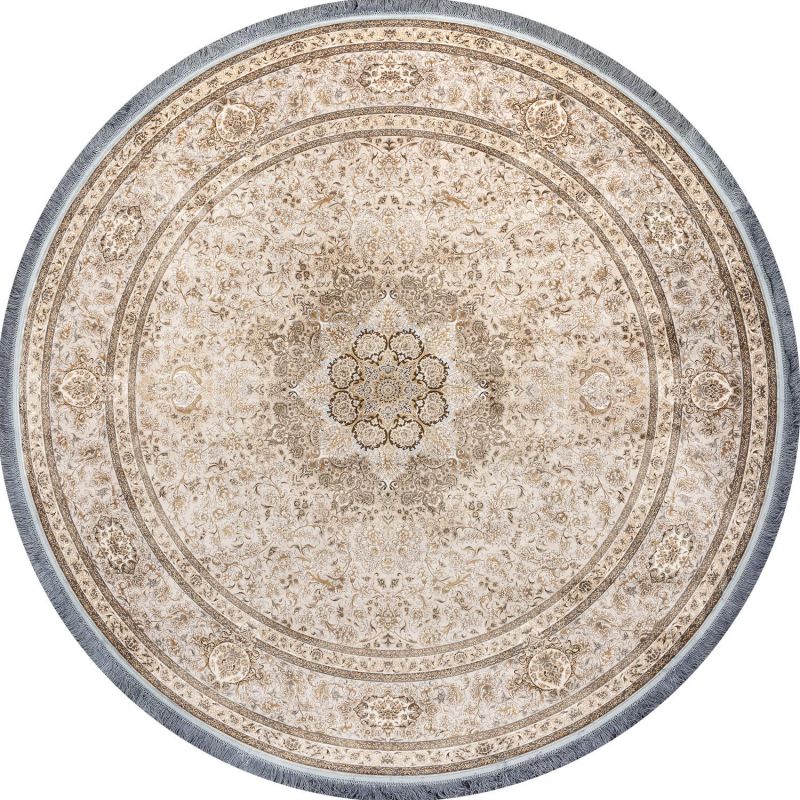 Иранский ковер из шёлка, бамбукового шёлка и акрила Carpet «NARSIS» 8302(Round) 200 x 200 см фото 1