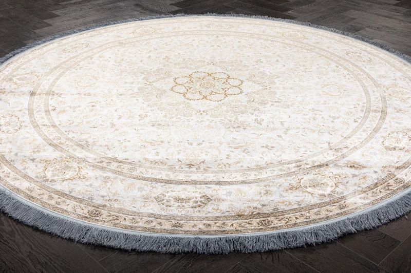 Иранский ковер из шёлка, бамбукового шёлка и акрила Carpet «NARSIS» 8302(Round) 200 x 200 см фото 2