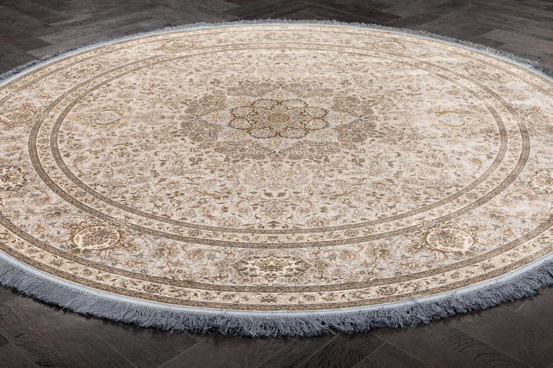 Иранский ковер из шёлка, бамбукового шёлка и акрила Carpet «NARSIS» 8302(Round) 200 x 200 см фото 3