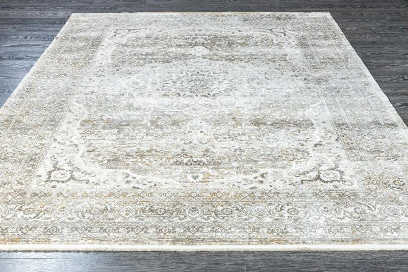 Турецкий ковер из эвкалиптового шёлка и акрила Carpet «VERSAİLLES PALACE» M440G-SH.CREAM-CREAM 300 x 400 см фото 3