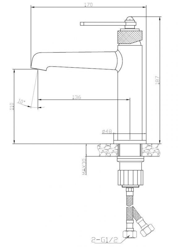 Смеситель для раковины ESKO Bangkok Black BG26B