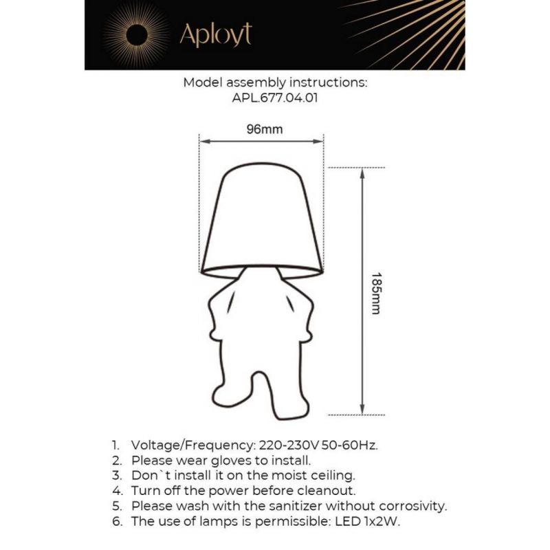 Настольная лампа Aployt Olka LED 3000-6400К(теплый, белый, холодный) 2W APL.677.04.01 фото 4