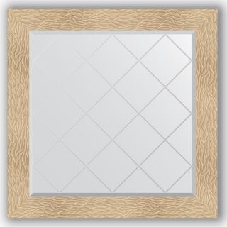 Зеркало с гравировкой в багетной раме 86x86 Evoform EXCLUSIVE-G BY 4322 золотые дюны