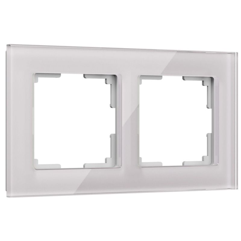 Рамка на 2 поста (дымчатый,стекло) Werkel W0021117 фото 1