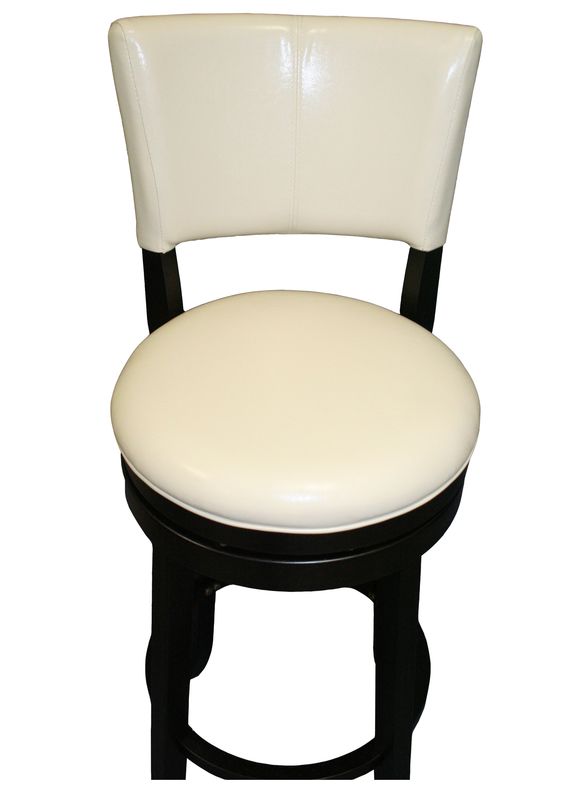 Барный стул Dobrin 9090-LMU JOHN BAR, цвет сиденья кремовый, цвет дерева капучино