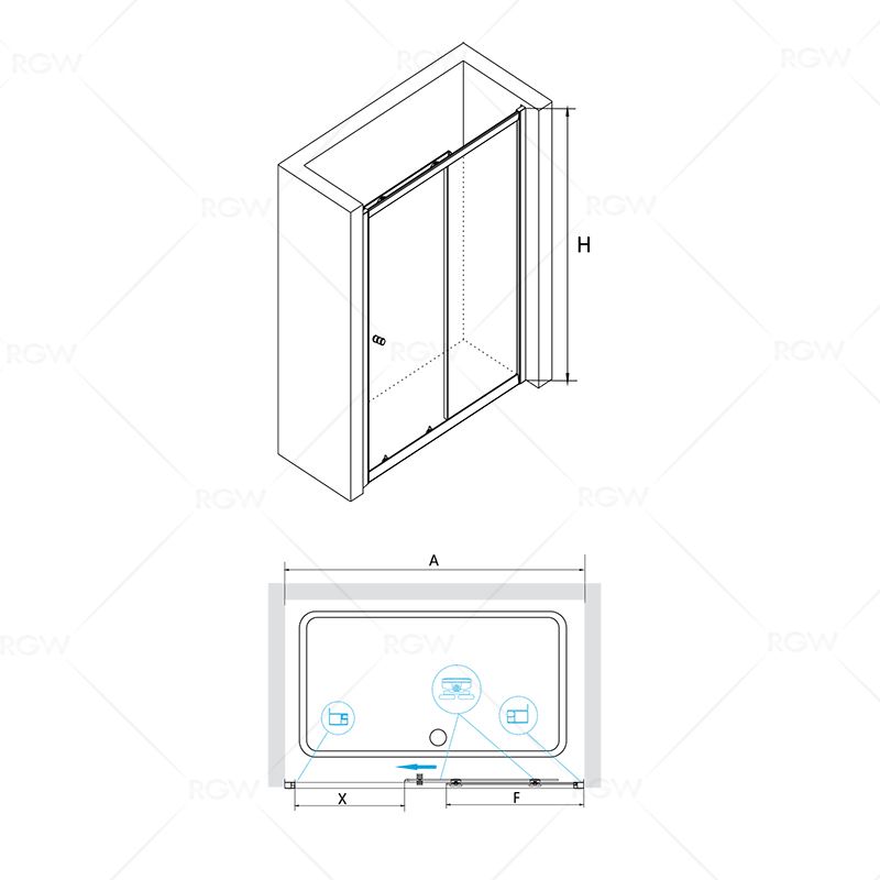 Душевая дверь RGW Classic CL-12 04091211-11 110 см