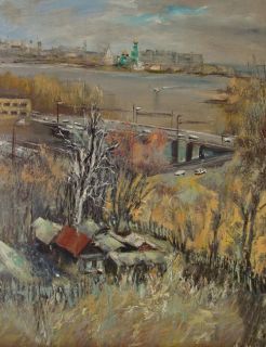 Картина "Вид на город со стеллы" Леднев Александр