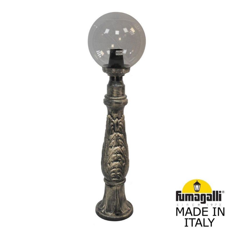 Садовый светильник-столбик Fumagalli GLOBE 250 бронза, дымчатый G25.162.000.BZF1R фото 1