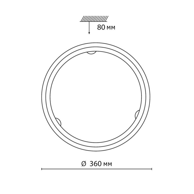 SONEX SNOK SN Светильник стекло/белое/кремовый/бронза LED 24Вт 4000K D360 IP20 PROVENCE 7605/BL