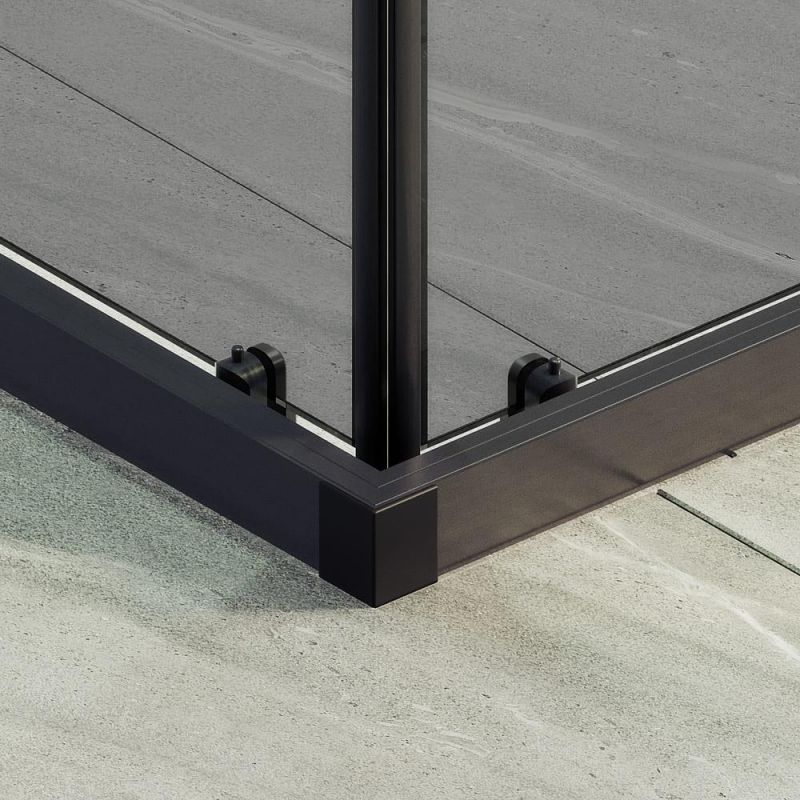 Душевой уголок MaybachGlass MGY-1328-6, 90х90 см, профиль черный, стекло тонированное фото 7