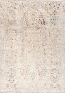 Индийский ковер из шёлка и шерсти Carpet «ILLUSION» ED-19-IVORY-LILAC 279 x 373 см