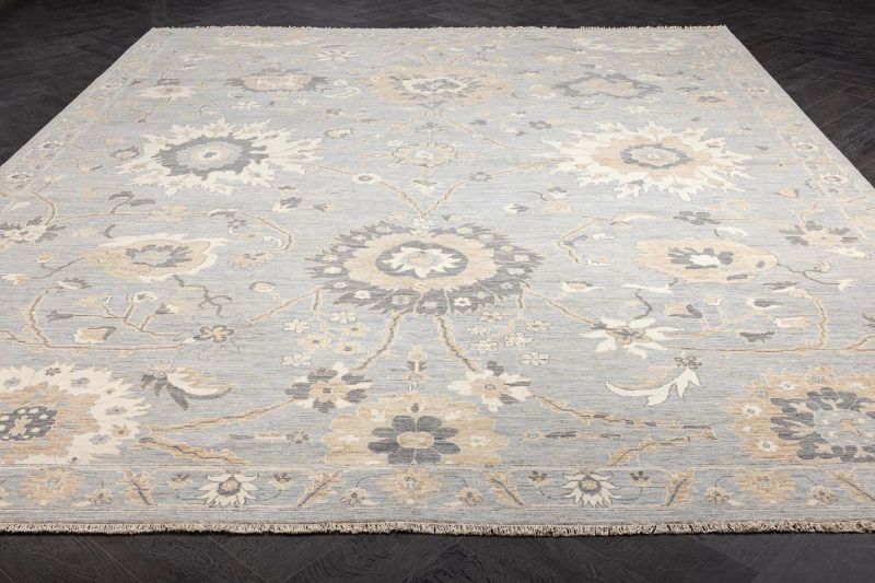 Индийский ковер из шерсти Carpet «OUSHAK CLASSIC» MB-1A-D.BLUE 309 x 407 см фото 2
