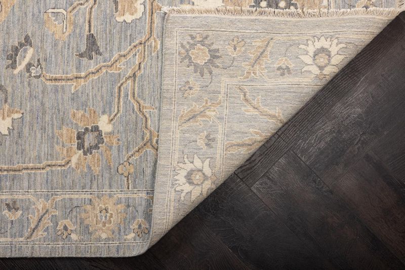 Индийский ковер из шерсти Carpet «OUSHAK CLASSIC» MB-1A-D.BLUE 309 x 407 см фото 9