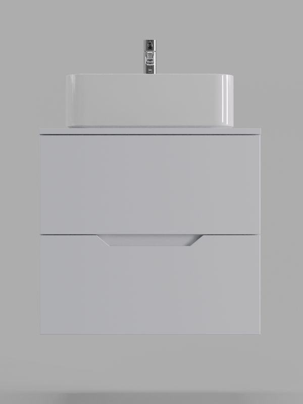 Тумба подвесная с раковиной Orange Line Li-60TuwMDF+B02-460W, 60 см фото 2