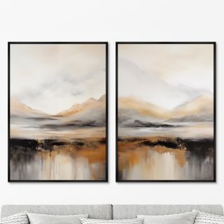 Набор из 2-х репродукций картин ArtNoMore на холсте Landscape Collection, Autumn mountains, 2024г.