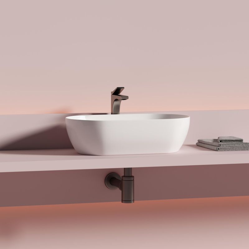 Раковина-чаша Ceramica Nova TWIST CN12001 50 см., белая фото 2