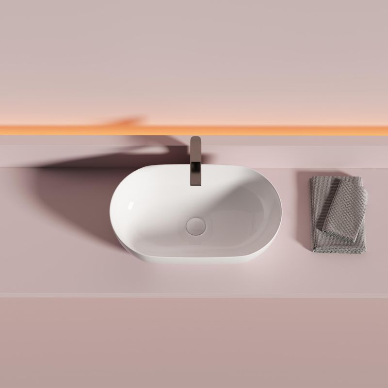 Раковина-чаша Ceramica Nova TWIST CN12001 50 см., белая фото 6
