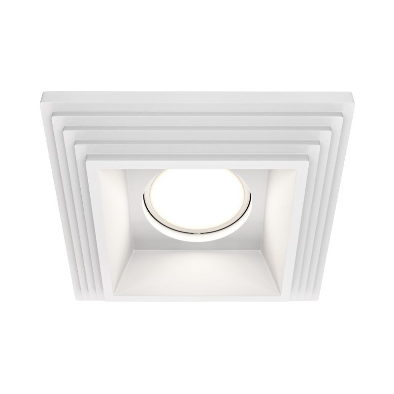 Встраиваемый светильник Maytoni Gyps Modern GU10 10W DL005-1-01-W-1 фото 1