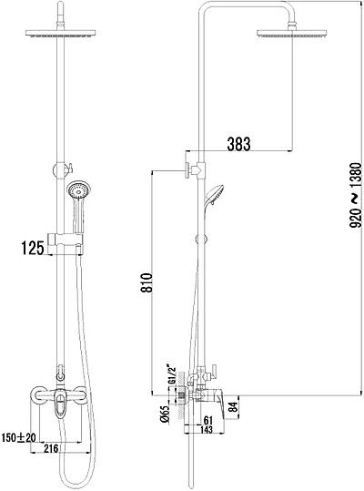 Душевая стойка Lemark Omega LM3160C