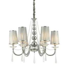 Хрустальная подвесная люстра Lumina Deco Fabione LDP 1200-6 CHR