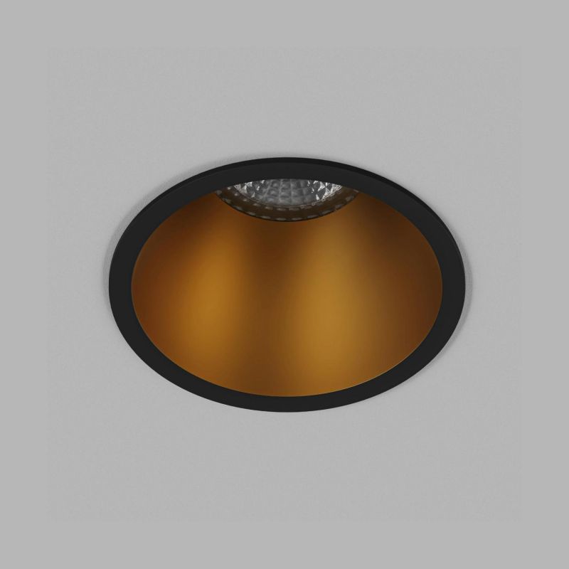 Встраиваемый светильник Denkirs IP 20, 10 Вт, GU5.3, LED, черный/золотой, пластик DK3026-BG фото 2